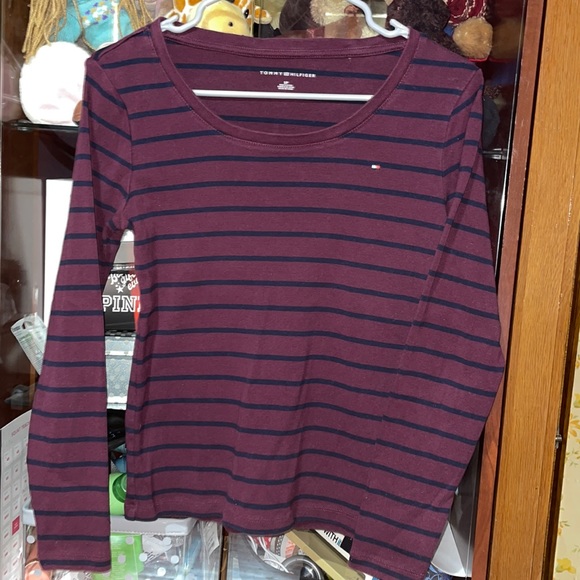 Tommy Hilfiger Long Sleeve Striped Crew Top - Picture 1 of 5